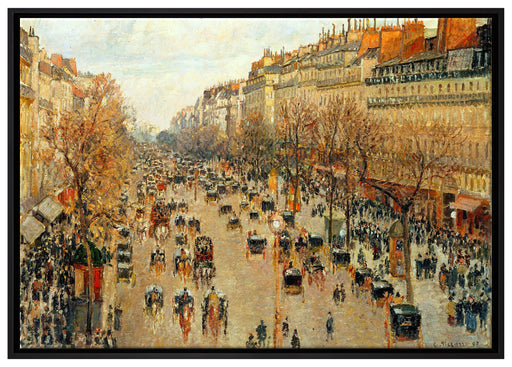 Camille Pissarro - Boulevard Montmartre auf Leinwandbild gerahmt Größe 100x70
