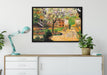 Camille Pissarro - Flowering Plum Tree Eragny auf Leinwandbild gerahmt verschiedene Größen im Wohnzimmer