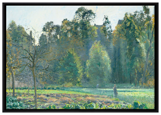 Camille Pissarro - Le champ de chou Pontoise auf Leinwandbild gerahmt Größe 100x70