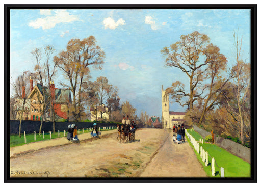 Camille Pissarro - The Avenue Sydenham  auf Leinwandbild gerahmt Größe 100x70