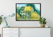 Camille Pissarro - The Hay Cart Montfoucault auf Leinwandbild gerahmt verschiedene Größen im Wohnzimmer