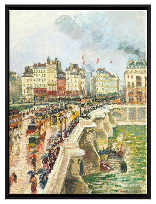 Camille Pissarro - Pont Neuf  auf Leinwandbild gerahmt Größe 80x60