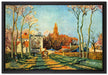 Camille Pissarro - Entrée du village de Voisin   auf Leinwandbild gerahmt Größe 60x40