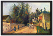 Camille Pissarro - La diligence route d'Ennery à l'Her  auf Leinwandbild gerahmt Größe 60x40