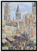 Camille Pissarro - Rouen Rue de l'Épicerie  auf Leinwandbild gerahmt Größe 100x70