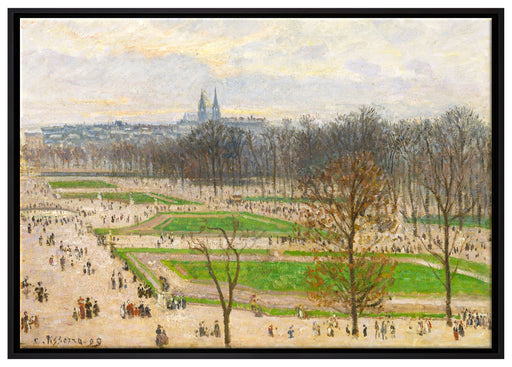 Camille Pissarro - The Garden of the Tuileries I auf Leinwandbild gerahmt Größe 100x70