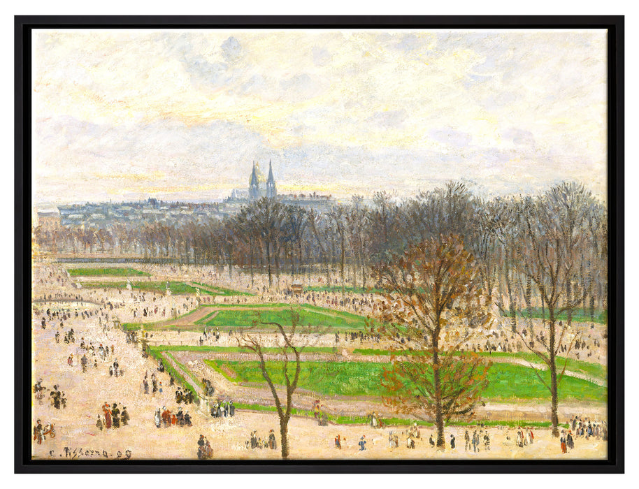 Camille Pissarro - The Garden of the Tuileries I  auf Leinwandbild gerahmt Größe 80x60