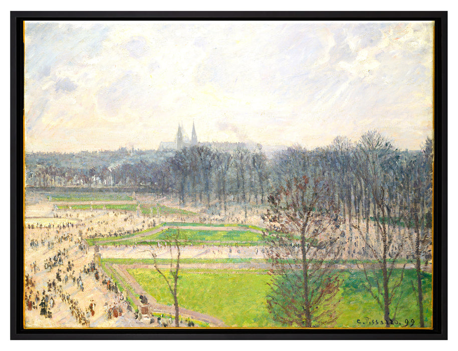 Camille Pissarro - The Garden of the Tuileries II  auf Leinwandbild gerahmt Größe 80x60