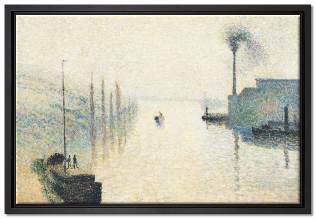 Camille Pissarro - L'Île Lacroix RouenThe Effect of  auf Leinwandbild gerahmt Größe 60x40