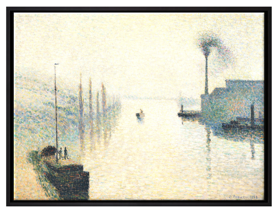 Camille Pissarro - L'Île Lacroix RouenThe Effect of  auf Leinwandbild gerahmt Größe 80x60