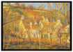 Camille Pissarro - Les toits rouges coin de village auf Leinwandbild gerahmt Größe 100x70