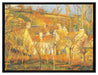 Camille Pissarro - Les toits rouges coin de village  auf Leinwandbild gerahmt Größe 80x60