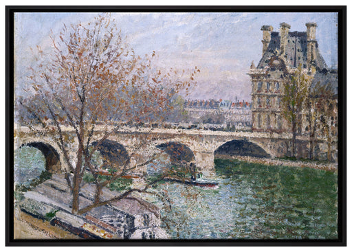 Camille Pissarro - Pont Royal and the Pavillon De Flore auf Leinwandbild gerahmt Größe 100x70