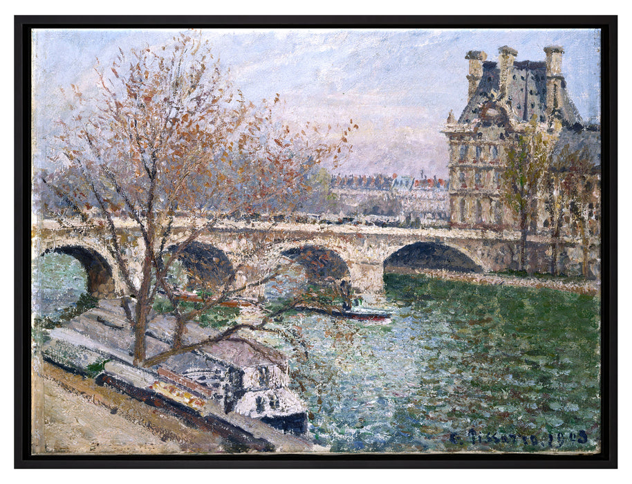 Camille Pissarro - Pont Royal and the Pavillon De Flore  auf Leinwandbild gerahmt Größe 80x60