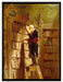 Carl Spitzweg - Der Bücherwurm   auf Leinwandbild gerahmt Größe 80x60