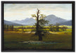 Caspar David Friedrich - Der einsame Baum  auf Leinwandbild gerahmt Größe 60x40