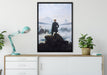 Caspar David Friedrich - Wanderer über dem Nebelmeer auf Leinwandbild gerahmt verschiedene Größen im Wohnzimmer