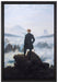 Caspar David Friedrich - Wanderer über dem Nebelmeer  auf Leinwandbild gerahmt Größe 60x40