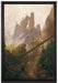 Caspar David Friedrich - Felsenlandschaft im Elbsandste  auf Leinwandbild gerahmt Größe 60x40