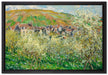 Claude Monet - Blühende Pflaumenbäume   auf Leinwandbild gerahmt Größe 60x40