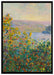Claude Monet - Blumenbeete in Vetheuil  auf Leinwandbild gerahmt Größe 100x70
