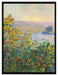 Claude Monet - Blumenbeete in Vetheuil   auf Leinwandbild gerahmt Größe 80x60