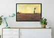 Claude Monet - Mohnfeld I auf Leinwandbild gerahmt verschiedene Größen im Wohnzimmer