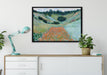 Claude Monet - Mohnfeld bei Giverny  auf Leinwandbild gerahmt verschiedene Größen im Wohnzimmer