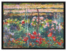 Claude Monet - Pfingstrosen-Garten   auf Leinwandbild gerahmt Größe 80x60