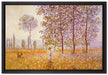 Claude Monet - Pappeln im Sonnenlicht   auf Leinwandbild gerahmt Größe 60x40