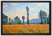 Claude Monet - Mohnfeld Giverny   auf Leinwandbild gerahmt Größe 60x40