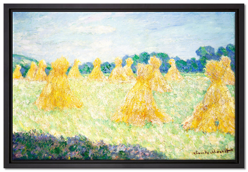 Claude Monet - Die jungen Damen von Giverny  auf Leinwandbild gerahmt Größe 60x40