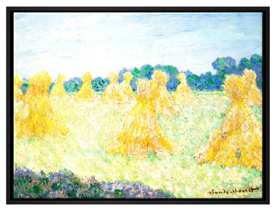 Claude Monet - Die jungen Damen von Giverny  auf Leinwandbild gerahmt Größe 80x60
