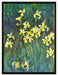 Claude Monet - Gelbe Schwertlilien   auf Leinwandbild gerahmt Größe 80x60