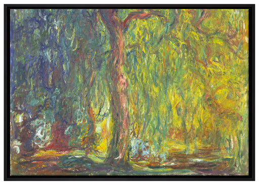 Claude Monet - Trauerweide  auf Leinwandbild gerahmt Größe 100x70