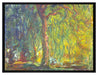 Claude Monet - Trauerweide   auf Leinwandbild gerahmt Größe 80x60