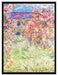 Claude Monet - Das Haus in den Rosen   auf Leinwandbild gerahmt Größe 80x60