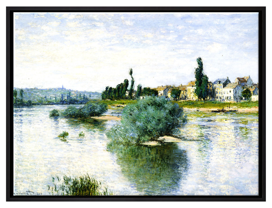 Claude Monet - LA SEINE À LAVACOURT   auf Leinwandbild gerahmt Größe 80x60