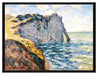 Claude Monet - Die Klippe von Aval Étrétat   auf Leinwandbild gerahmt Größe 80x60