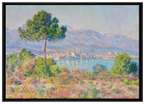 Claude Monet - Antibes vue du plateau Notre Dame auf Leinwandbild gerahmt Größe 100x70