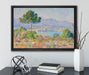 Claude Monet - Antibes vue du plateau Notre Dame auf Leinwandbild gerahmt mit Kirschblüten