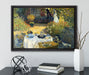 Claude Monet - Die Mittagsmahlzeit  auf Leinwandbild gerahmt mit Kirschblüten