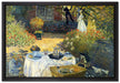 Claude Monet - Die Mittagsmahlzeit   auf Leinwandbild gerahmt Größe 60x40