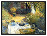 Claude Monet - Die Mittagsmahlzeit   auf Leinwandbild gerahmt Größe 80x60