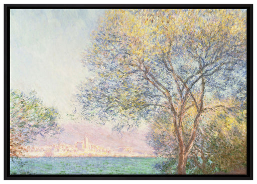 Claude Monet - Antibes Blick vom Salis Garten  auf Leinwandbild gerahmt Größe 100x70