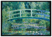 Claude Monet - Seerosen und japanische Brücke  auf Leinwandbild gerahmt Größe 100x70