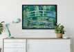 Claude Monet - Seerosen und japanische Brücke  auf Leinwandbild gerahmt verschiedene Größen im Wohnzimmer