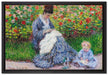 Claude Monet - Camille Monet und ein Kind im Garten des  auf Leinwandbild gerahmt Größe 60x40