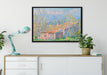 Claude Monet - Gärtner Häuschen in Antibes auf Leinwandbild gerahmt verschiedene Größen im Wohnzimmer