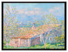Claude Monet - Gärtner Häuschen in Antibes  auf Leinwandbild gerahmt Größe 80x60